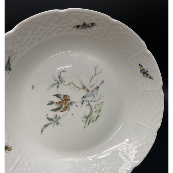 Lot 4 Ceralene Raynaud Limoges "Les Oiseaux" 7.5” Soup Bowls READ - Picture 4 of 10